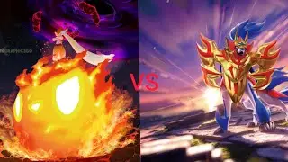 Shiny zamazenta. Vs.   Gigantamax Cinderace Maxbattle day @PlaayWithMe