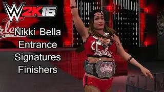 WWE 2K16 PS4 - Nikki Bella Entrance, Signatures & Finishers