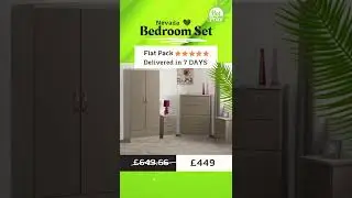 Cheap Bedroom Set - Oyster Gloss/Light Oak Effect Veneer Finish