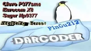 Replacing screen clevo P377sma sager Np9377 60Hz 120Hz display repair p375sm