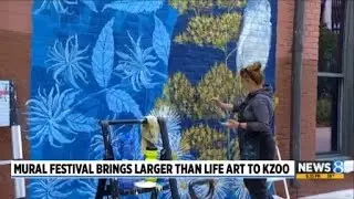 Mural festival brings larger than life art to Kalamazoo