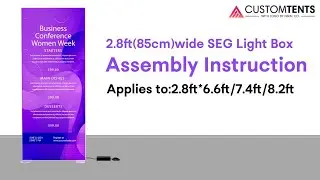 2.8ft SEG Light Box Display | Compact Backlit Trade Show Display with Custom Graphics