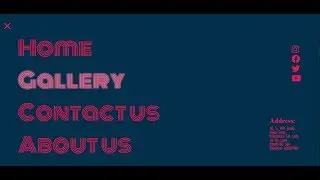 Full screen sliding menu using JQuery | HTML & CSS