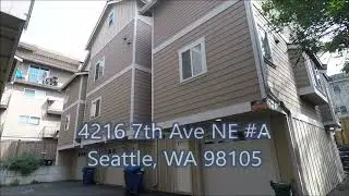 Seattle Townhome for Rent: 4216 7th Ave NE #A, Seattle, WA 98105