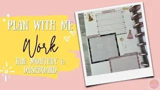 Plan With Me | Work dashboard & mthly | Half Letter Discbound Planner
