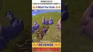 🔥Solo Conqueror Lobby REVENGE🔥#shorts #youtubeshorts #bgmi #bgmishorts #pubgmobile