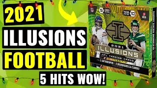2021 Illusions Football Hobby Box Opening 5 HITS per Box WOW! NEW RELEASE Illusions Football 2021!