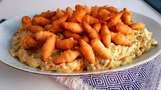 💯Ana Öğün Gibi Bir Tarif😍Karamelize Soğanlı Çıtır Yufkalı Salata Tarifi😋