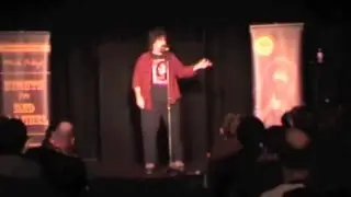 Irish Comedian Martin Mor onstage with Hardcore Wrestling Legend Mick Foley, Sheffield Feb. 2012