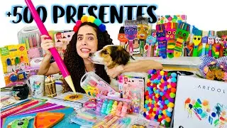 ABRINDO +500 PRESENTES dos ARTEIROS! Muita papelaria fofa!!! Paula Stephânia