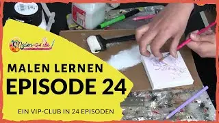Acrylmalen Anf&auml;nger Technik | Episode 24 | Die Spritztechnik beim Acryl Malen lernen f&uuml;r Anf&auml;nger