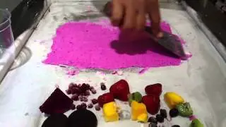 Frozen yogurt mix fruit