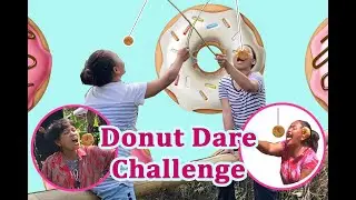 Bamboo Pole Donut Dare Challenge  #funny #donuts  #entertainment 