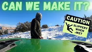 Attempting Top of the World Trail in Moab covered in ICE!!