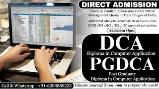 DIRECT ADMISSION IN DCA & PGDCA IN TOP RANKED UNIVERSITIES IN INDIA UNDER NRI & MANAGEMENT QUOTA🎓🧑&zwj;🎓
