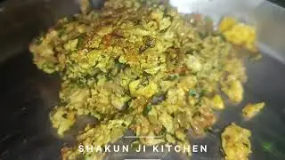 5 मिनट में झटपट हरी प्याज़ वाली अंडे की भुजिया | Winter Breakfast & Dinner Special