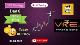 Live Trading of 145 Strategy Tamil | Day 6 | 3K Profit | 08-08-2022 Baap of Chart