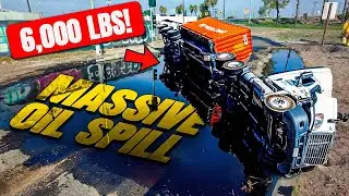 Truck Rollover Spills 6,000 Gallons of Oil!