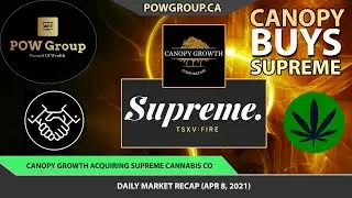 Canopy Growth to Acquire Supreme Cannabis Co | FIRE Up 50% Today | Stock Market Review APR 8TH, 2021