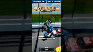 STEWART INTO THE MIDDLE OF THE PACK AND OVER! 🗣️ #nascar #tonystewart #daytona #shorts #pummudega
