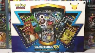 2 PULLS.. 4 PACKS! BLASTOISE EX Red and Blue Collection Box Opening!