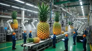 Внутри ананасового завода, где выращивают 750 000 фунтов ананасов &mdash; завораживающий процесс очистк...