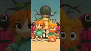#Orange & #Sparky vs #squidgame Doll 💀🔥 | Epic Showdown! #456 #067 #animation #sparkstudios