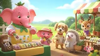 La Pandilla del Elefantito Fresa 🐘El mercado de intercambio de semillas en el corral frondoso