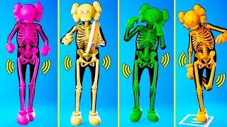 Kaws Skeleton Fortnite Skin Showcase with Best Dances & Emotes!