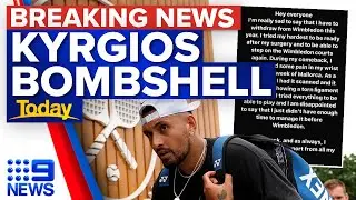 Nick Kyrgios announces shock withdrawal from Wimbledon 2023 | 9 News Australia