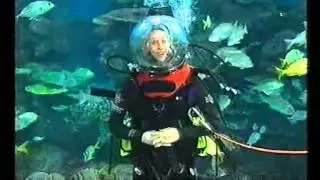 Female Presenter Michaela Strachan In Lama Bubble Helmet