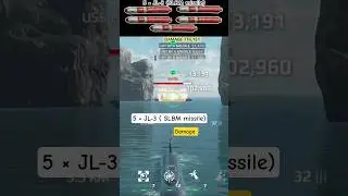 5&times; JL-3 SLBM missile damage in modern warships#shorts
