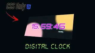 Make a Digital Clock using Html Css and Javascript with hover effect like a card view #No_Limit_Code