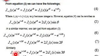 8 Generating function  properties of Bessel Function  1