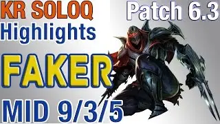 SKT T1 Faker - Zed vs Yasuo - S6 Kr LoL Ranked Highlights #38