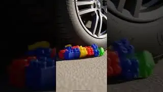 Plastic Toy Blocks Crushing | Heavy Tire ASMR | Satisfying Slow Press #asmrvideo