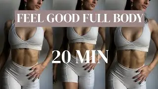 20 Minute Full Body Movement for Stress Relief | At home Pilates, toned abs and strong core