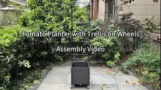 Mayoliah 72inch tall tomato planter box with trellis assembly video