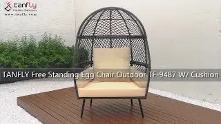 TANFLY Free Standing Egg Chair Outdoor TF-9487 with Cushion
