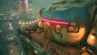 Digital Skies Cloud 💿 | Futuristic Rain Lofi for Coding & Late Nights - Cyberpunk Music