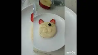 Breakfast requested by#short #cat bread art😋