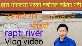 हाल नेपालमा परेको वर्षातले बढेको नदी। rapti river