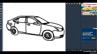How to draw a Ford Focus Sedan