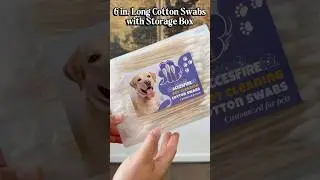 Long Cotton Swabs with Storage Box, 6in Dog Ear Swabs - Small and Medium Pet Ear Cleaning