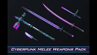 Cyberpunk Melee Weapons Pack