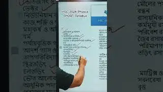 HSC 2024 Physics SHORT Syllabus
