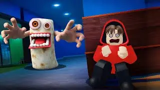 Yuta, Mio, and Baby Celine Are Chased by a Shawarma Monster || ROBLOX