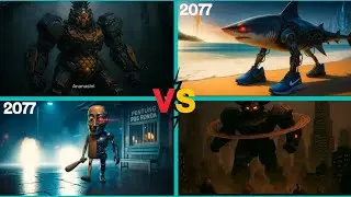 Mega battle school Pineapple King Kong🆚Robot Shark🆚Kapuchino🆚Crocodile