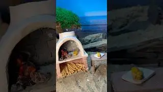 🍞 Miniature Clay Oven That Bakes REAL Bread!#tinyfood #cookingminiature #bread#minibuilding
