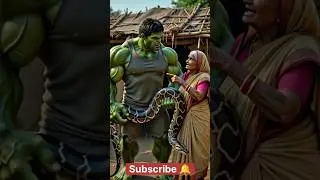 Hulk Laya Dadi Ke Liye Anaconda 😱   #shorts #ytshorts #viral #ai #love #cartoon #hulk